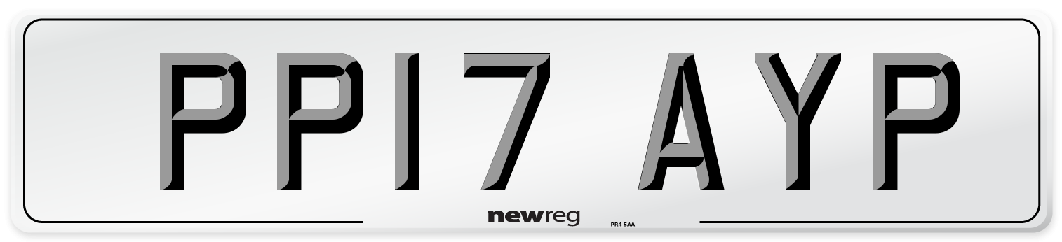 PP17 AYP Number Plate from New Reg